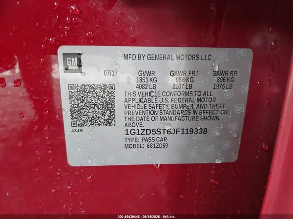 1G1ZD5ST6JF119338 2018 CHEVROLET MALIBU - Image 8