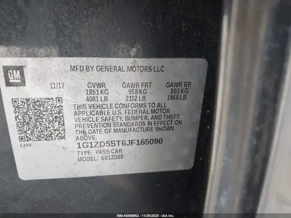 1G1ZD5ST6JF165090 2018 CHEVROLET MALIBU - Image 8