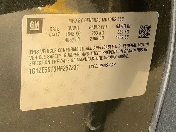 1G1ZE5ST3HF257331 2017 CHEVROLET MALIBU - Image 8