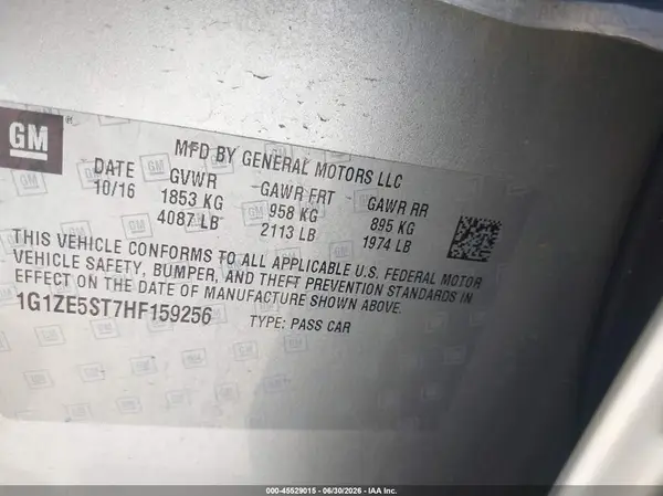 1G1ZE5ST7HF159256 2017 CHEVROLET MALIBU - Image 8