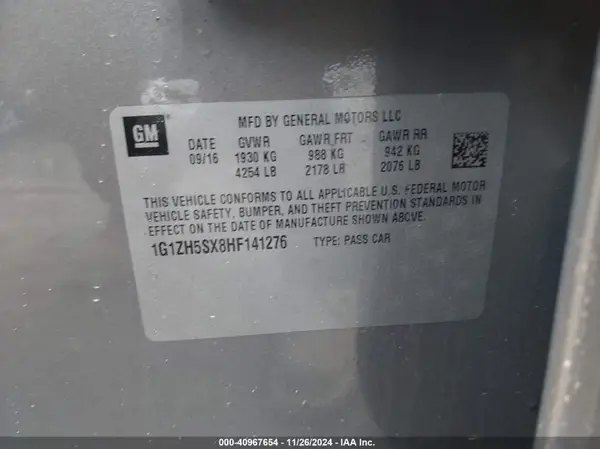 1G1ZH5SX8HF141276 2017 CHEVROLET MALIBU - Image 8