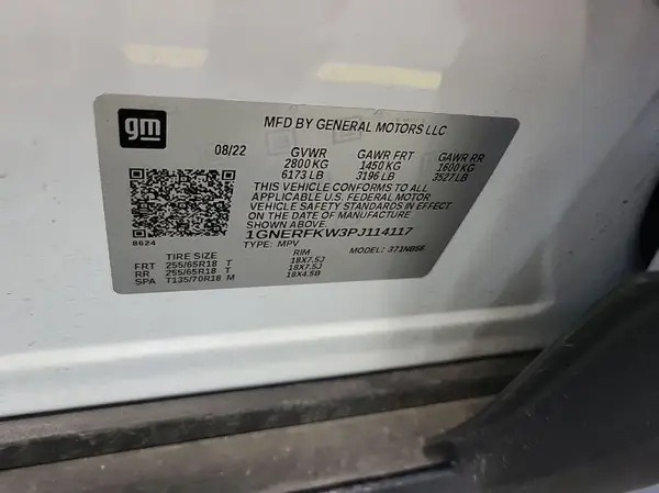 1GNERFKW3PJ114117 2023 CHEVROLET TRAVERSE - Image 1