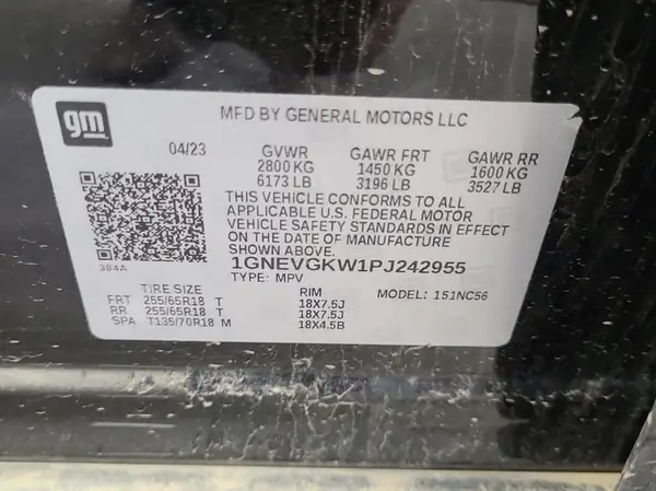 1GNEVGKW1PJ242955 2023 CHEVROLET TRAVERSE - Image 2