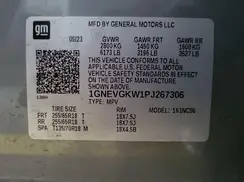 1GNEVGKW1PJ267306 2023 CHEVROLET TRAVERSE