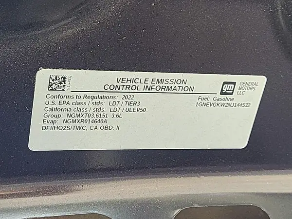 1GNEVGKW2NJ144532 2022 CHEVROLET TRAVERSE - Image 2