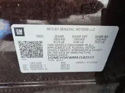 1GNEVGKW8MJ182510 2021 CHEVROLET TRAVERSE