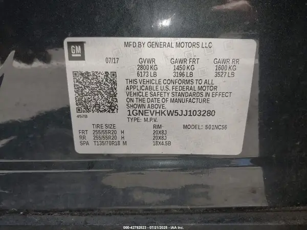 1GNEVHKW5JJ103280 2018 CHEVROLET TRAVERSE - Image 8