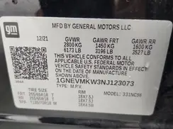1GNEVMKW3NJ123073 2022 CHEVROLET TRAVERSE