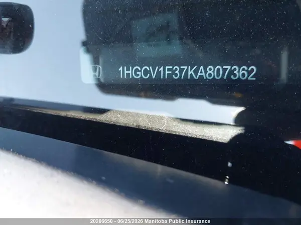 1HGCV1F37KA807362 2019 HONDA ACCORD - Image 8
