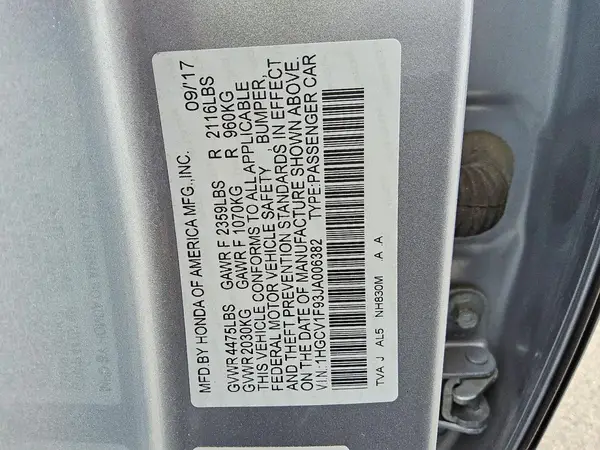 1HGCV1F93JA006382 2018 HONDA ACCORD - Image 6
