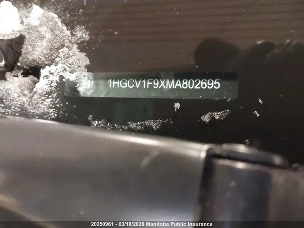 1HGCV1F9XMA802695 2021 HONDA ACCORD - Image 8