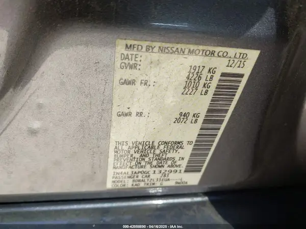 1N4AL3AP0GC132991 2016 NISSAN ALTIMA - Image 8