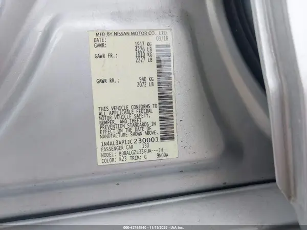 1N4AL3AP1JC230001 2018 NISSAN ALTIMA - Image 8