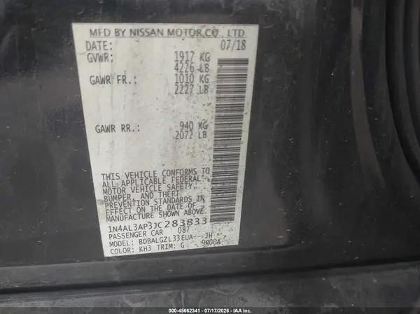 1N4AL3AP3JC283833 2018 NISSAN ALTIMA - Image 8