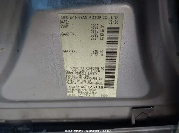 1N4AL3AP8GN325118 2016 NISSAN ALTIMA - Image 8