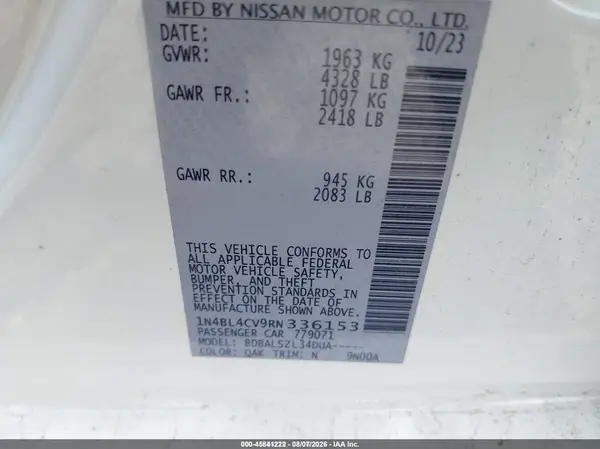 1N4BL4CV9RN336153 2024 NISSAN ALTIMA - Image 8