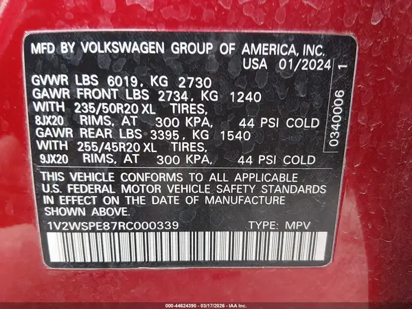 1V2WSPE87RC000339 2024 VOLKSWAGEN ID.4 - Image 8