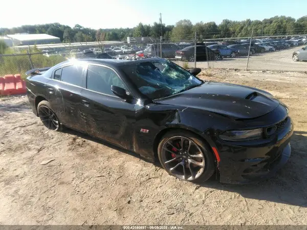1632 STH '20 DODGE CHARGER HELLCAT 2C3CDXGJ0LH157606 VIN - 2020 DODGE CHARGER SCAT PACK RWD BLACK 6.4