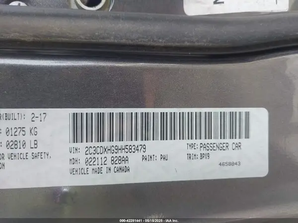 2C3CDXHG9HH583479 2017 DODGE CHARGER - Image 8