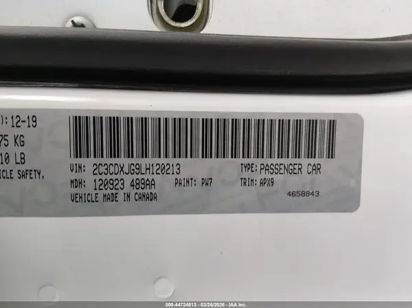 2C3CDXJG9LH120213 2020 DODGE CHARGER - Image 8