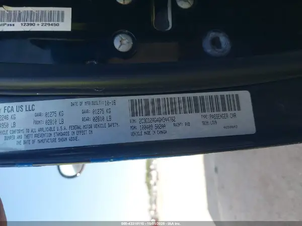 2C3CDZAG4GH344782 2016 DODGE CHALLENGER - Image 8