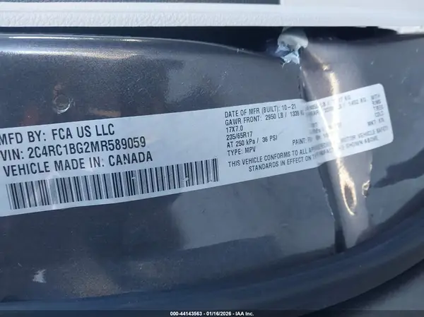 2C4RC1BG2MR589059 2021 CHRYSLER PACIFICA - Image 8