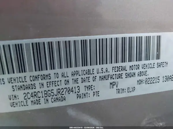 2C4RC1BG5JR270413 2018 CHRYSLER PACIFICA - Image 8