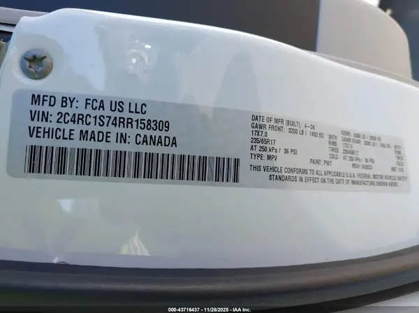 2C4RC1S74RR158309 2024 CHRYSLER PACIFICA - Image 8