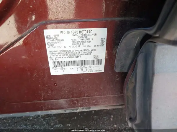 2FMPK3K96GBC36565 2016 FORD EDGE - Image 8