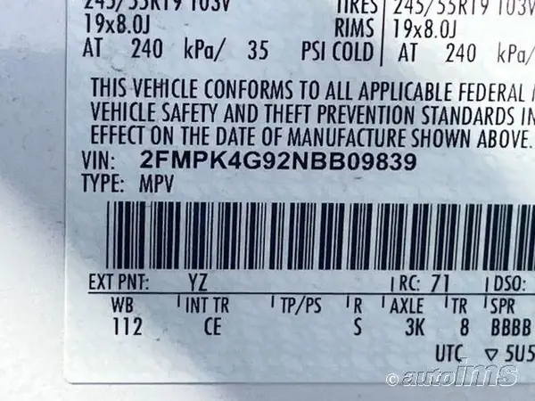 2FMPK4G92NBB09839 2022 FORD EDGE - Image 8