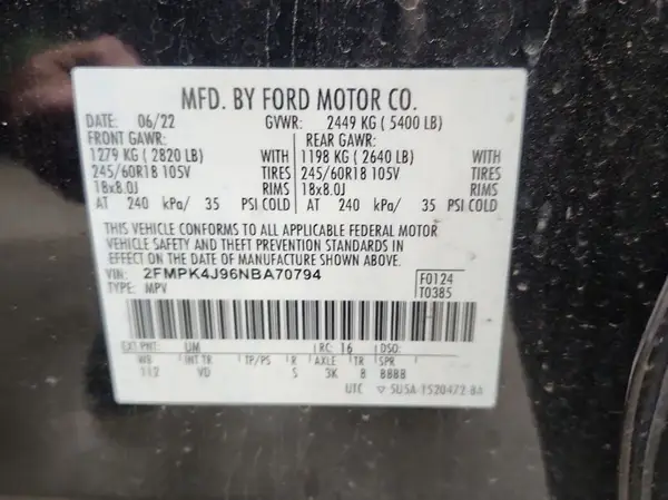 2FMPK4J96NBA70794 2022 FORD EDGE - Image 8