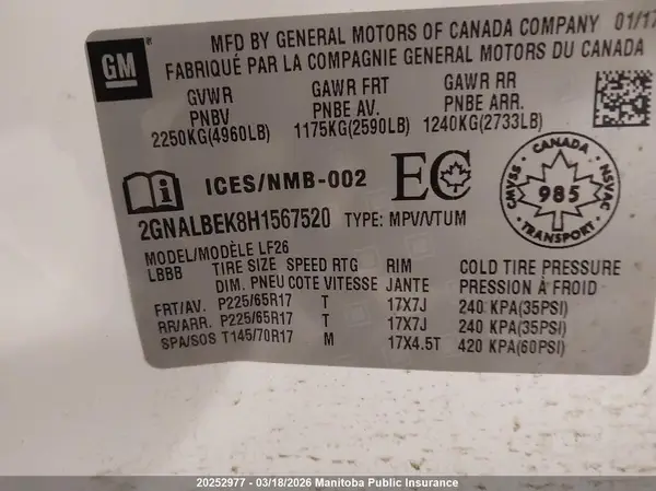 2GNALBEK8H1567520 2017 CHEVROLET EQUINOX - Image 8