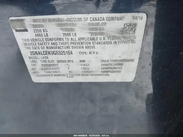 2GNALCEK9G6325164 2016 CHEVROLET EQUINOX - Image 8