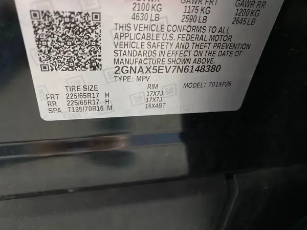 2GNAX5EV7N6148380 2022 CHEVROLET EQUINOX - Image 2