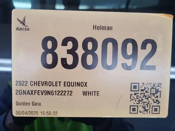 2GNAXFEV9N6122272 2022 CHEVROLET EQUINOX - Image 1