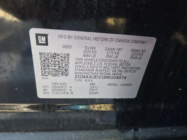2GNAXJEV1M6104074 2021 CHEVROLET EQUINOX - Image 1
