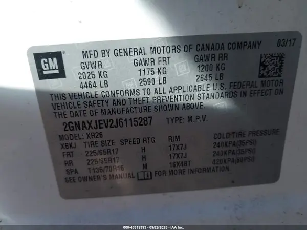 2GNAXJEV2J6115287 2018 CHEVROLET EQUINOX - Image 8