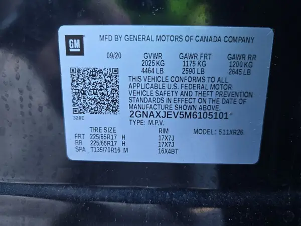 2GNAXJEV5M6105101 2021 CHEVROLET EQUINOX - Image 8