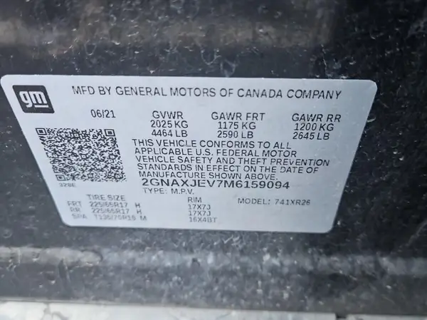 2GNAXJEV7M6159094 2021 CHEVROLET EQUINOX - Image 2