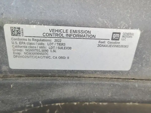 2GNAXJEV9N6109363 2022 CHEVROLET EQUINOX - Image 8