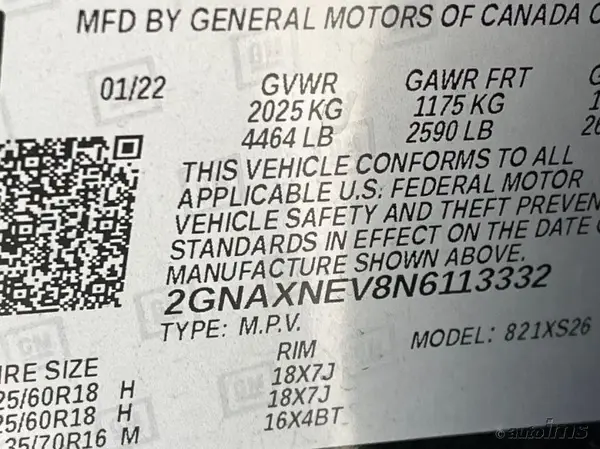 2GNAXNEV8N6113332 2022 CHEVROLET EQUINOX - Image 8