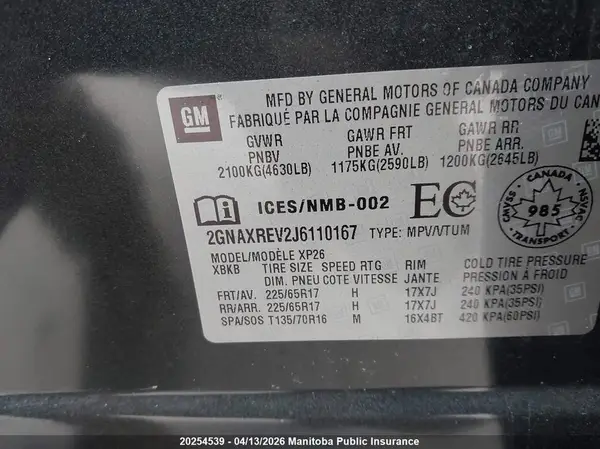 2GNAXREV2J6110167 2018 CHEVROLET EQUINOX - Image 8