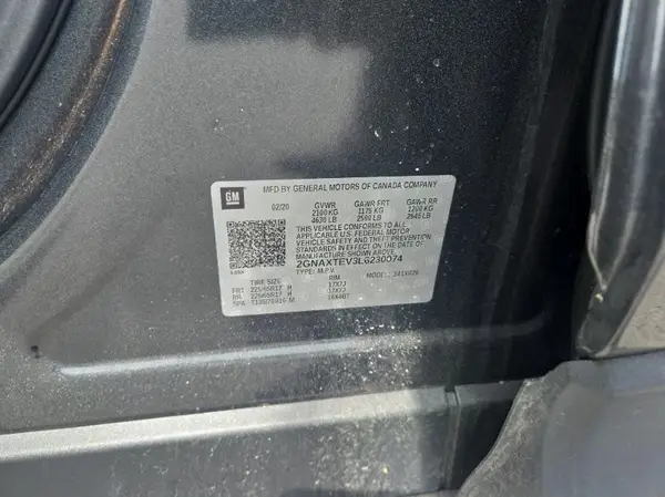 2GNAXTEV3L6230074 2020 CHEVROLET EQUINOX - Image 2