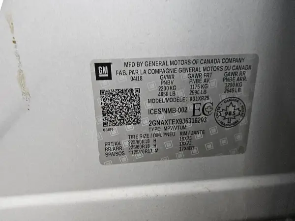 2GNAXTEX9J6316293 2018 CHEVROLET EQUINOX - Image 5