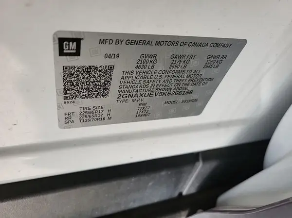 2GNAXUEV5K6266188 2019 CHEVROLET EQUINOX - Image 8