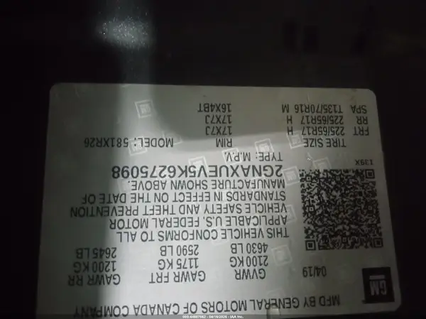 2GNAXUEV5K6275098 2019 CHEVROLET EQUINOX - Image 8