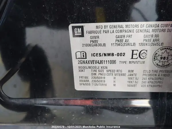 2GNAXVEV4J6111006 2018 CHEVROLET EQUINOX - Image 8
