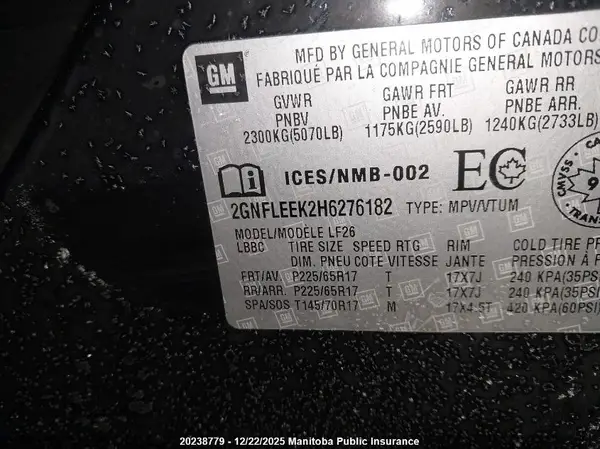2GNFLEEK2H6276182 2017 CHEVROLET EQUINOX - Image 8