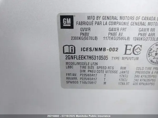 2GNFLEEK7H6310505 2017 CHEVROLET EQUINOX - Image 8