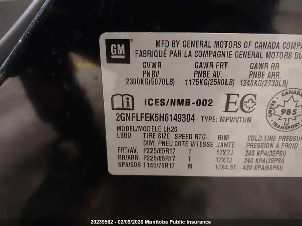 2GNFLFEK5H6149304 2017 CHEVROLET EQUINOX - Image 8